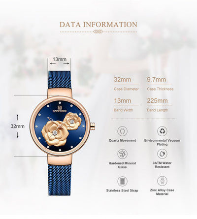 Reloj de Cuarzo para Mujer con Pulsera de Acero Inoxidable - Image 4