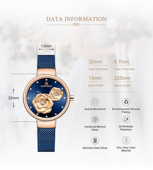 Reloj de Cuarzo para Mujer con Pulsera de Acero Inoxidable - Image 4