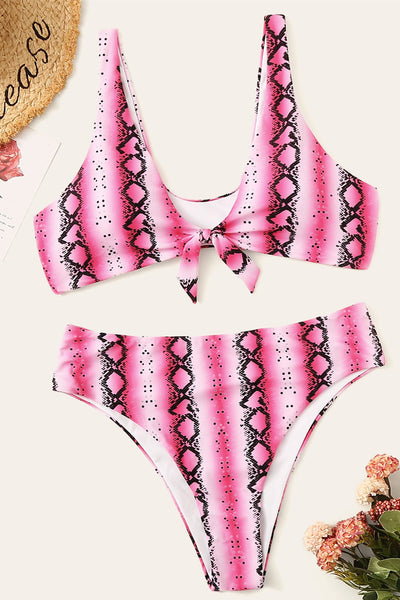 Traje de Baño Talla Grande con Nudo Cintura Alta Sensual - Image 15