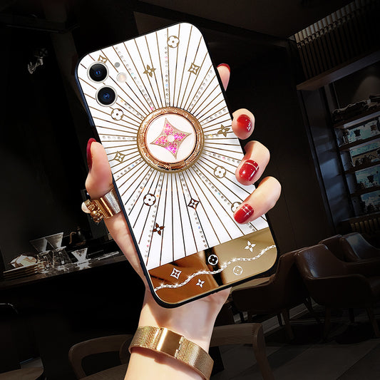 Funda Protectora Compatible con Apple con Soporte de Anillo