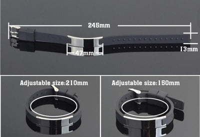 Pulsera Deportiva 4 en 1 con Elementos Bio y Silicio - Banda de Energía Equilibrio en Acero Inoxidable - Image 4