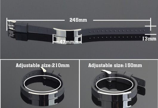 Pulsera Deportiva 4 en 1 con Elementos Bio y Silicio - Banda de Energía Equilibrio en Acero Inoxidable - Image 4