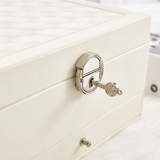 Caja Joyero de Cuero PU con Bordados y Gran Capacidad - Image 3