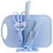 Kitchen Household Baby Food Supplement Chopper Cutting Board Combo Azul A