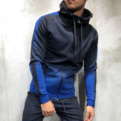 Sudadera con Capucha Degradada para Hombre - Hoodie Streetwear con Rayas Laterales - Image 6
