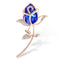 Rose fashion brooch Azul