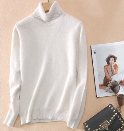 Suéter Cuello Alto de Visón para Mujer - Pullover Otoño Invierno - Image 16