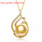 11-12mm 925 Plateado Saltwater Dorado Pearl Pendant Dark golden blemishes 11to12mm