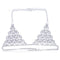 Round Rhinestone Body Chain European And American Sexy Beach Bikini Breast Chain Women Silver Bra