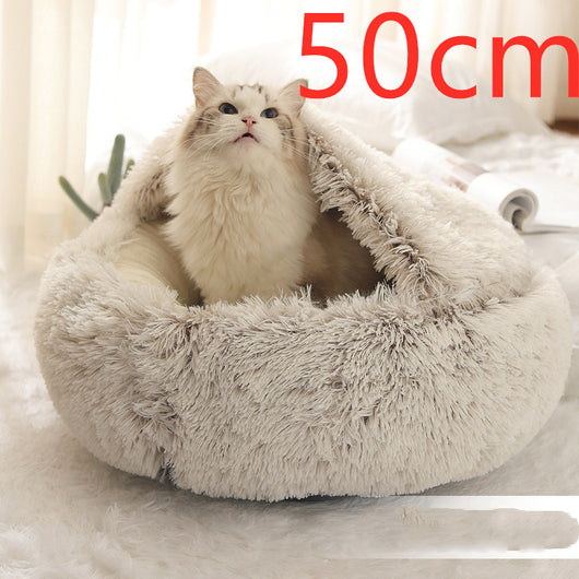 Cama 2 en 1 para Perros y Gatos - Cama Cálida de Felpa Suave Tipo Casa - Image 158