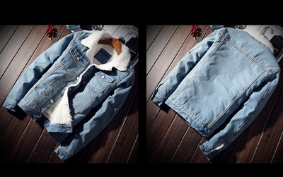 Chaqueta Denim Acolchada para Hombre - Corte Slim con Forro de Borrego - Image 6