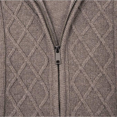 Cardigan de cuello alto con cierre y mangas largas - Image 4
