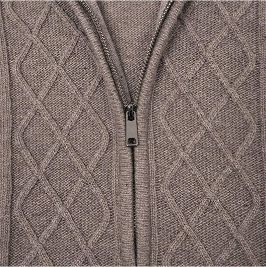 Cardigan de cuello alto con cierre y mangas largas - Image 4