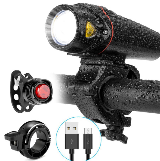 Luz Frontal y Trasera USB Recargable para Bicicleta - Image 8