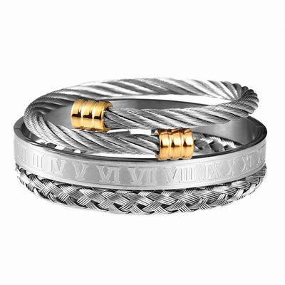 Pulsera de acero inoxidable tejida para hombre - Image 7
