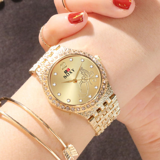 Reloj para Dama Casual con Diseño de Flores y Mariposas - Image 21