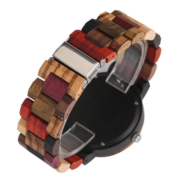 Reloj Digital Creativo de Madera Pantalla Full Color