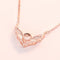 Hundred Languages I Love You Wings Necklace Rose Gold