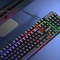 Teclado negro con luz arcoíris