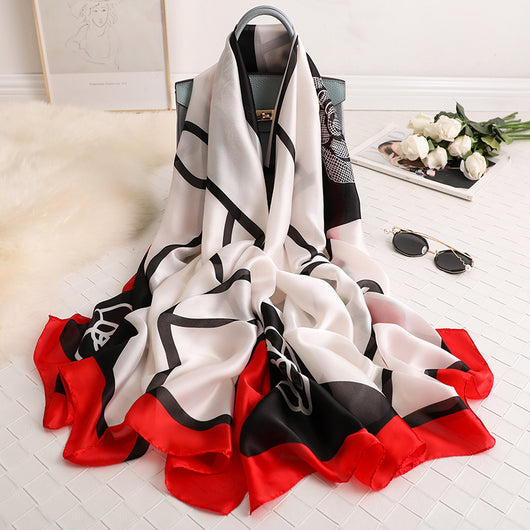 Pañuelo de Seda Estampado para Mujer - Diseño Elegante y Versátil - Image 8