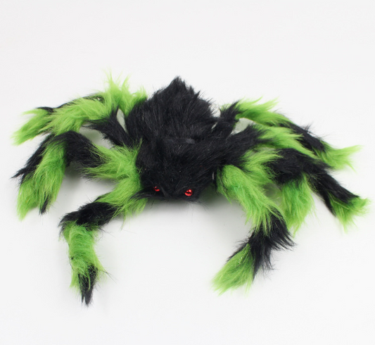 Decoración Halloween Araña de Peluche con Telaraña - Image 2