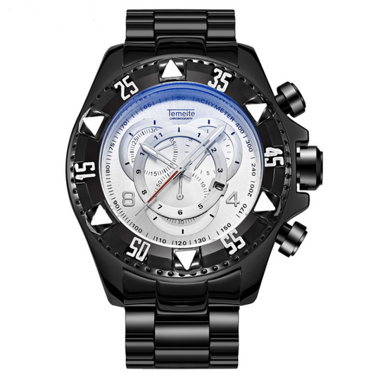 Reloj Deportivo Hombre Tres Ojos Luminoso Esfera Grande Acero Inoxidable - Image 13