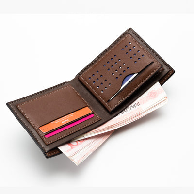 Cartera Ejecutiva Corta de Cuero PU con Diseño Cruzado - Image 2