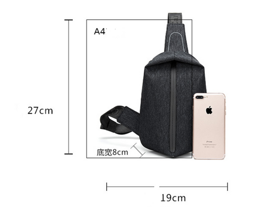 Bolsa Bandolera Impermeable para Hombre con Carga USB - Image 5