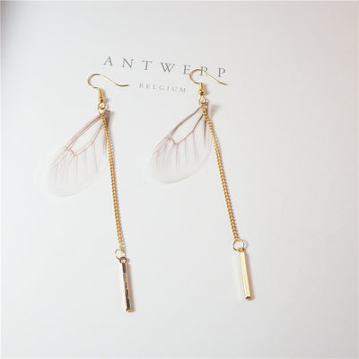 Aretes de Mariposa con Borlas de Plumas Largas - Image 17