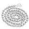 Round Beads Plateado Bead Necklace Plateado 3mm 46cm