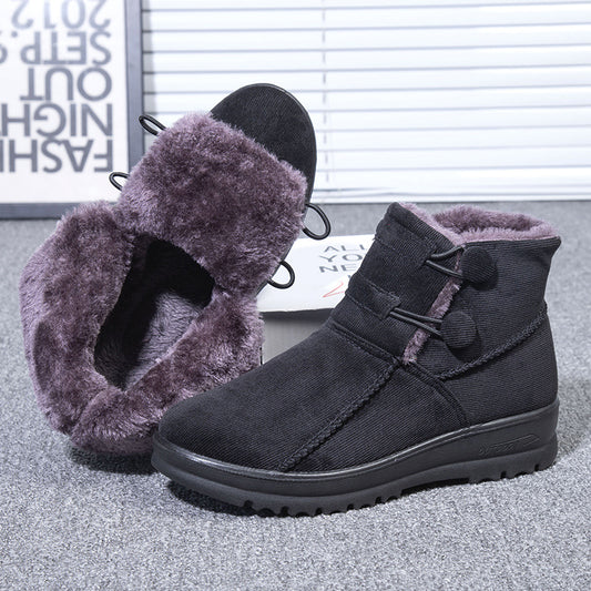 Zapatos de Algodón para Mujer con Tubo Acolchado de Terciopelo - Image 2