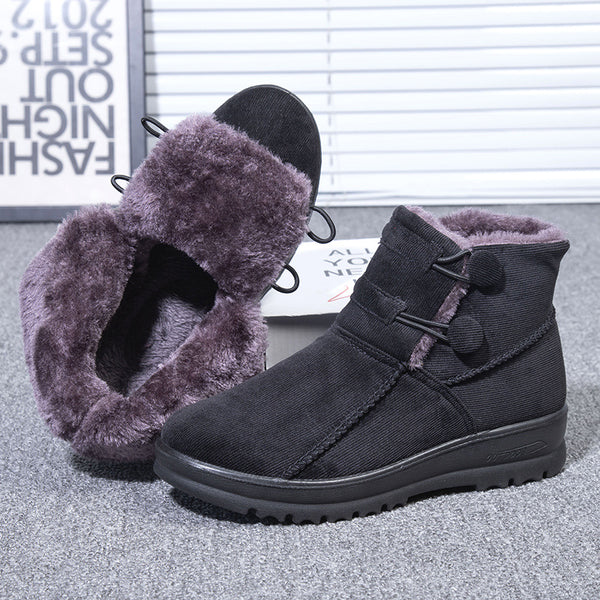 Zapatos de Algodón para Mujer con Tubo Acolchado de Terciopelo