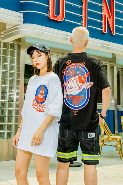 Playera Retro Oso Espacial - Corte Holgado Verano - Image 3