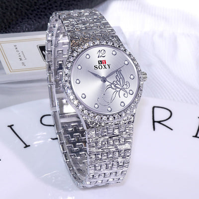 Reloj para Dama Casual con Diseño de Flores y Mariposas - Image 3