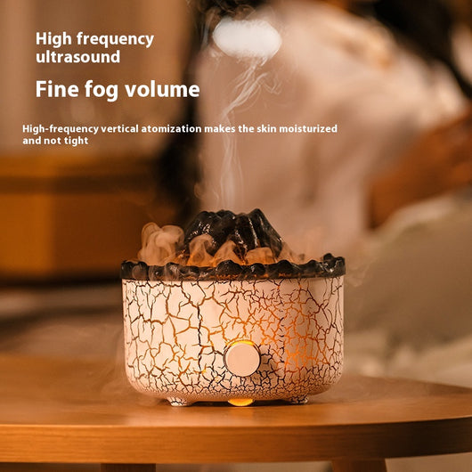 Difusor Humidificador Volcán Lava con Anillos de Humo