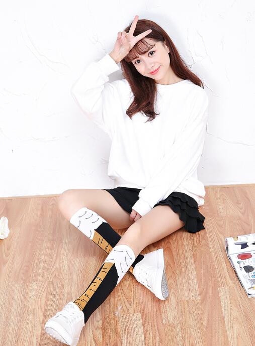 Calcetines Largos Over Knee para Mujer - Diseño Creativo Transpirable