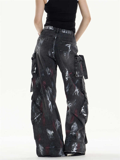 Pantalones Vaqueros de Trabajo Mujer Cintura Alta Bolsillos Múltiples - Image 8