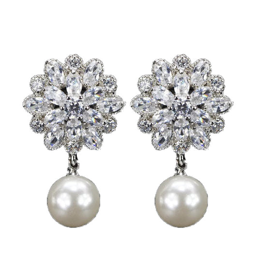 Aretes de Circonita Micro Prisma Hielo