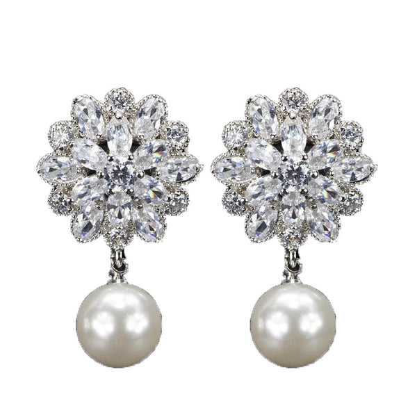 Aretes de Circonita Micro Prisma Hielo