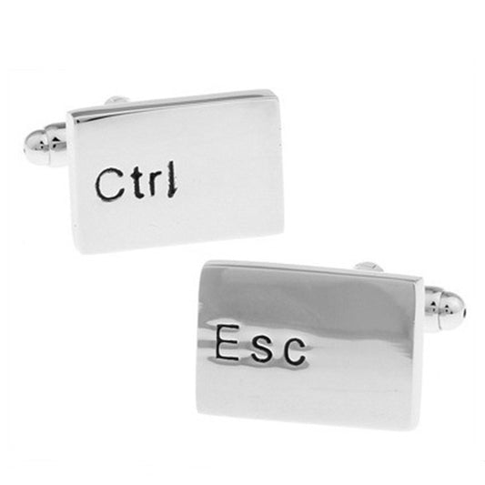 Mancuernillas de Metal con Letras Francesas para Hombre