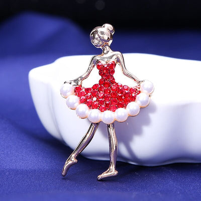 Broche Bailarina con Perlas y Cristales - Accesorio Deportivo para Mujeres - Image 7