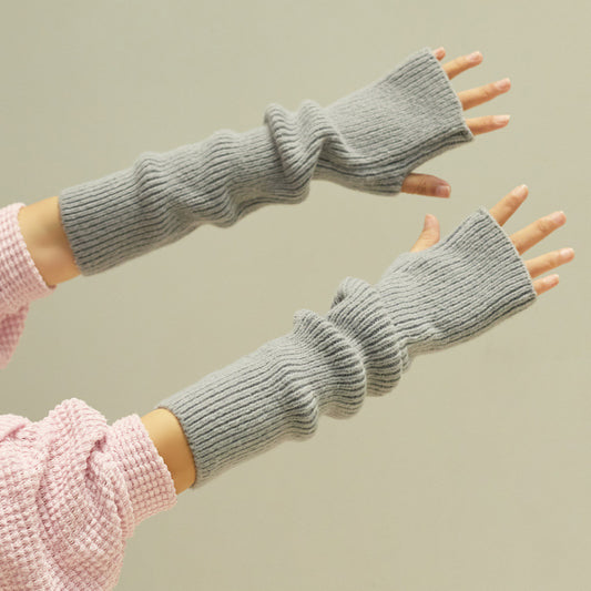 Guantes de Cachemira Mitones para Invierno - Diseño Liso y Elegante - Image 2