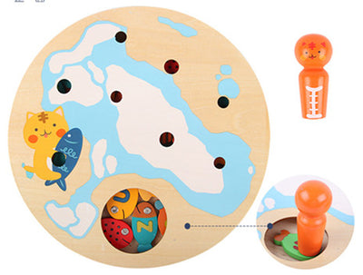 Juego de Pesca Magnético con Piezas de Madera - Image 5