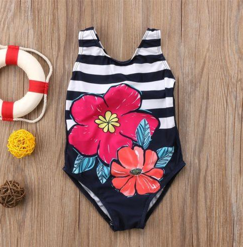 Traje de Baño Estampado Floral Una Pieza