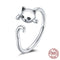 Conjunto de Brincos Cute Kitten Mouth Stud Banhado a Prata 1 Peça