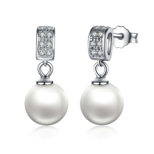 Aretes Colgantes de Perla en Plata 925 - Joyería Fina para Mujer