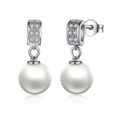 Aretes Colgantes de Perla en Plata 925 - Joyería Fina para Mujer