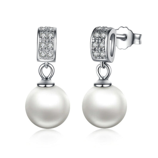 Aretes Colgantes de Perla en Plata 925 - Joyería Fina para Mujer