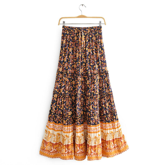 Conjunto Elegante: Blusa Estampada + Falda Midi - Image 3