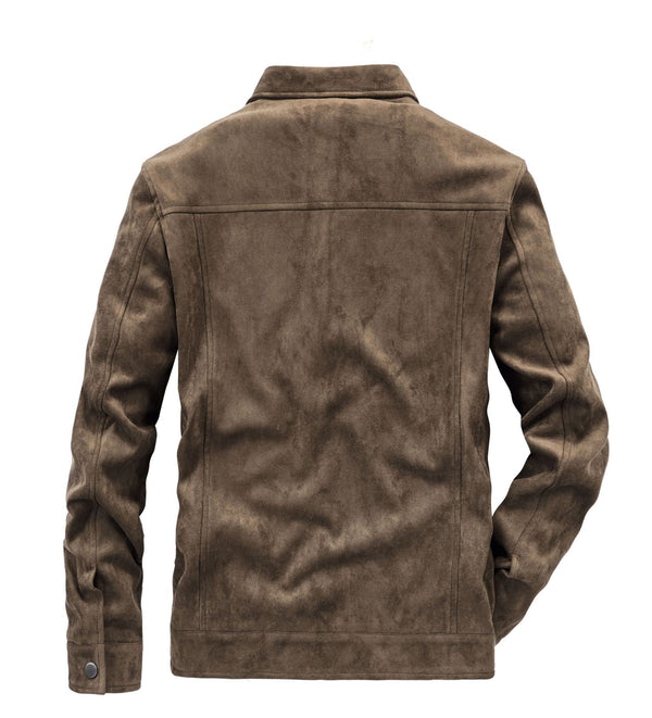 Chaqueta de Gamuza Terciopelada Slim Fit para Hombre
